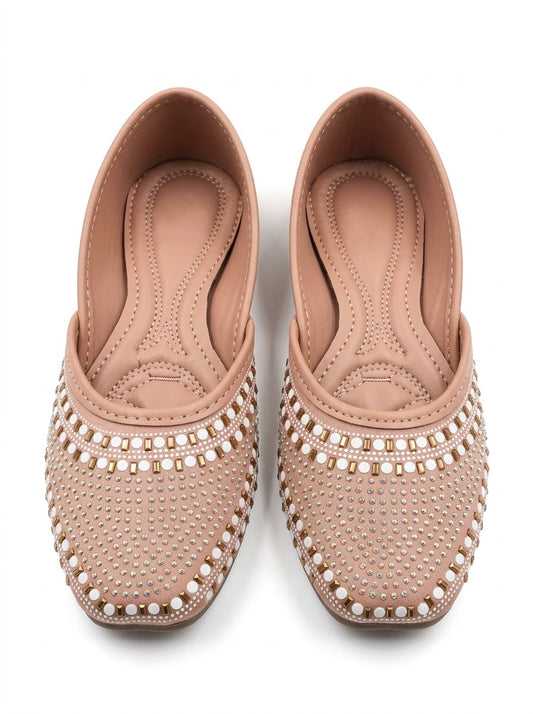 Pink Studded Jutti