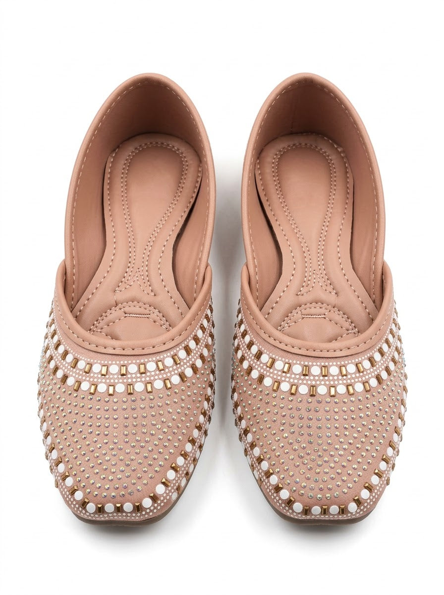 Pink Studded Jutti