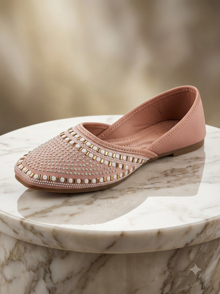 Pink Studded Jutti