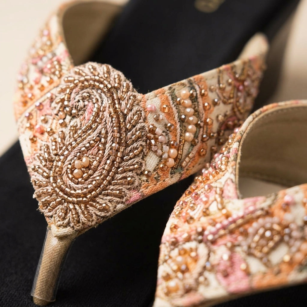 Women's Embellished Wedge Flip-Flop in Multi-Color — Dinesh Family Footwear (view 4)