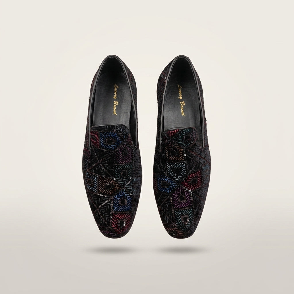 Men's Embellished Party Loafer - Black